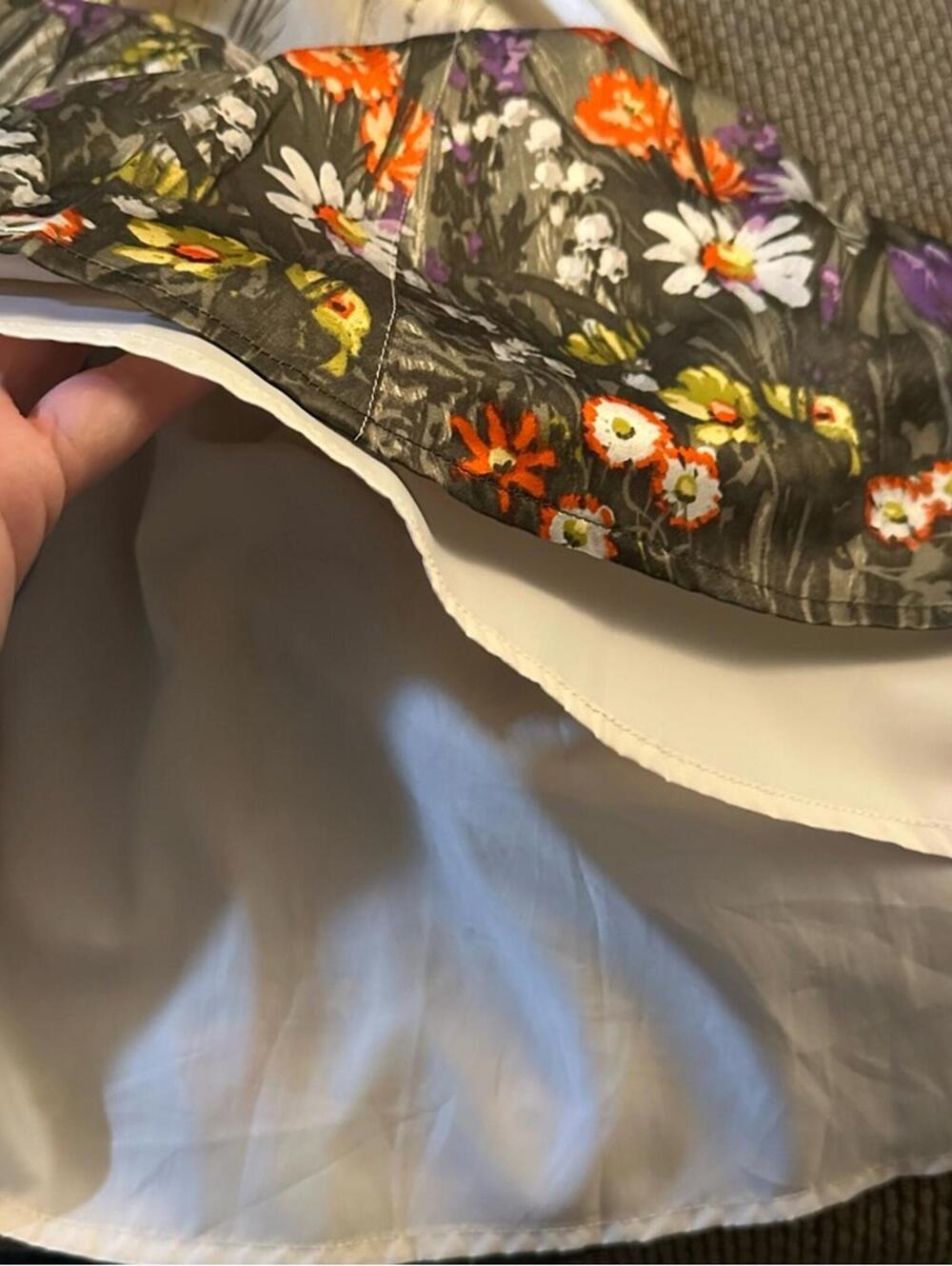 Chicos silk blend fairy forest cottage A-Line Skirt wildflower print L/12 - Picture 6 of 7